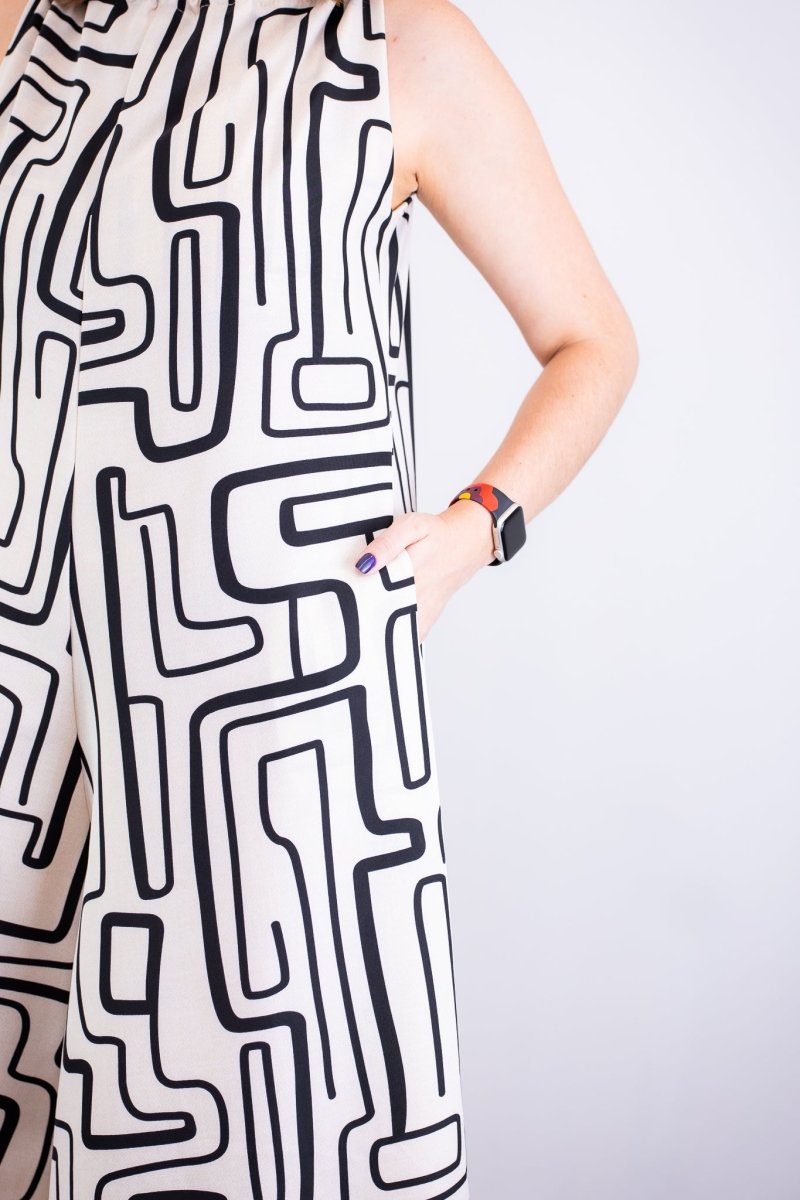 Macacão Maldivas – Pantalona em Crepe com Amarração - Naguirre Shop