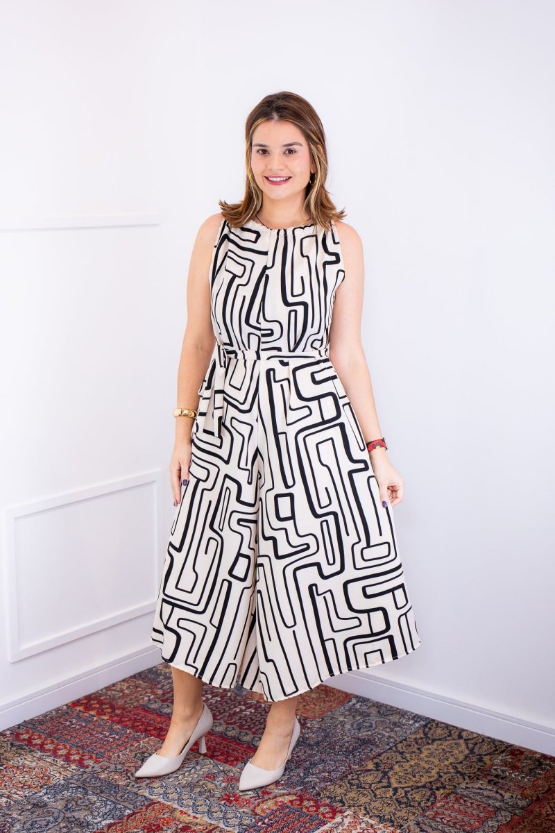 Macacão Maldivas – Pantalona em Crepe com Amarração - Naguirre Shop