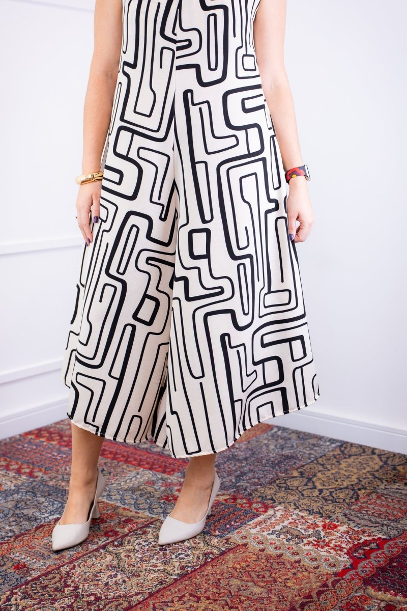 Macacão Maldivas – Pantalona em Crepe com Amarração - Naguirre Shop