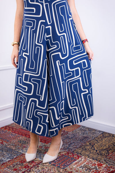 Macacão Maldivas – Pantalona em Crepe com Amarração - Naguirre Shop