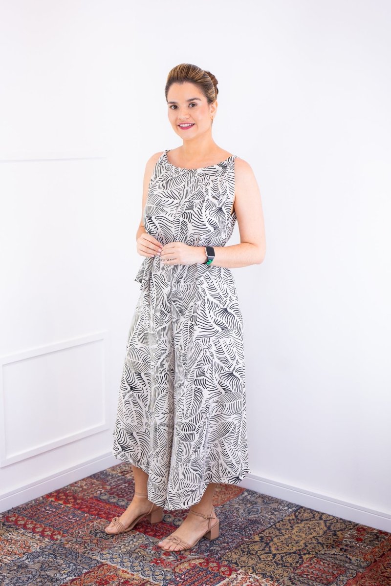 Macacão Maldivas – Pantalona em Crepe com Amarração - Naguirre Shop