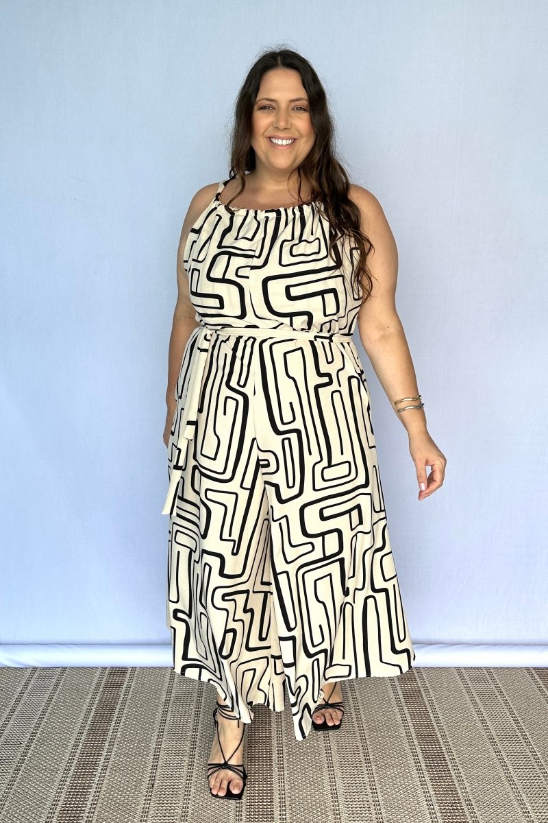 Macacão Maldivas – Pantalona em Crepe com Amarração - Naguirre Shop