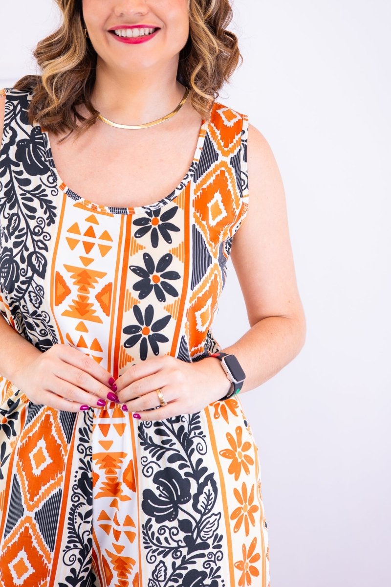 Macaquinho Dani - Regata com Bolsos Midi em Malha Confort Deluxe - Naguirre Shop