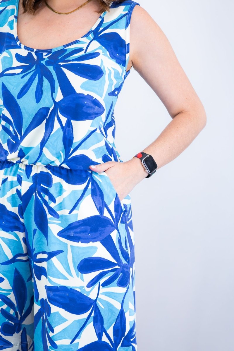 Macaquinho Dani - Regata com Bolsos Midi em Malha Confort Deluxe - Naguirre Shop