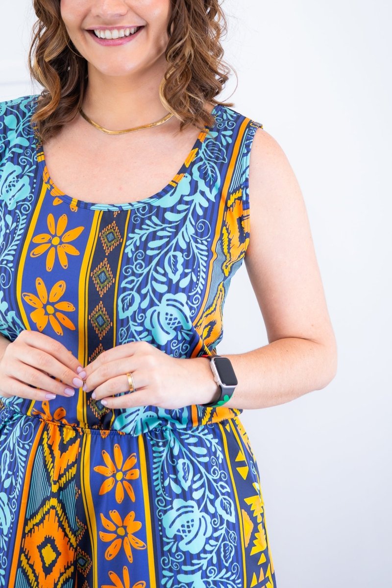 Macaquinho Dani - Regata com Bolsos Midi em Malha Confort Deluxe - Naguirre Shop