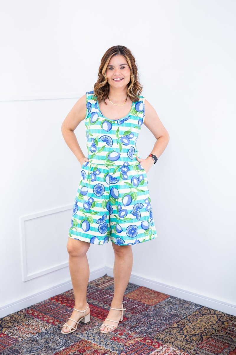 Macaquinho Dani - Regata com Bolsos Midi em Malha Confort Deluxe - Naguirre Shop