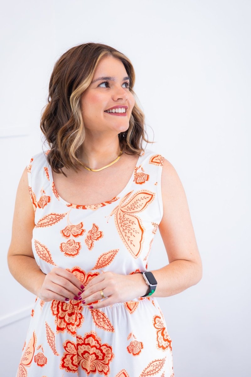Macaquinho Dani - Regata com Bolsos Midi em Malha Confort Deluxe - Naguirre Shop