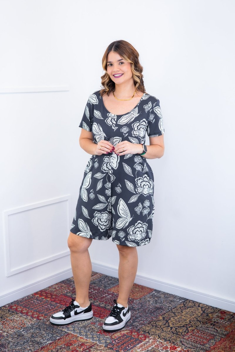 Macaquinho Jade - Midi com Mangas em Malha Confort Deluxe - Naguirre Shop