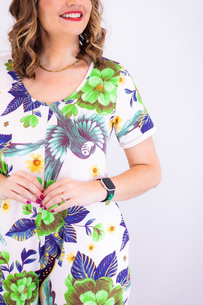 Macaquinho Jade - Midi com Mangas em Malha Confort Deluxe - Naguirre Shop