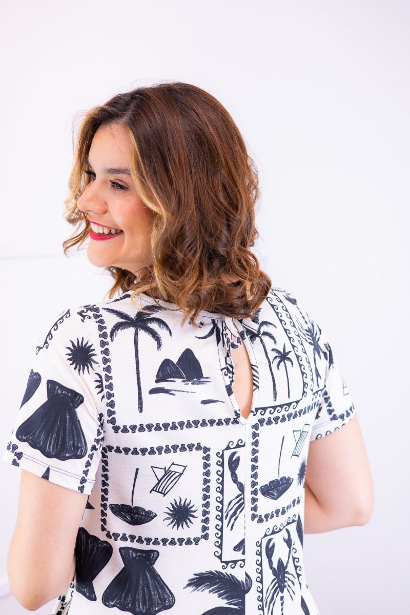 Macaquinho Jade - Midi com Mangas em Malha Confort Deluxe - Naguirre Shop