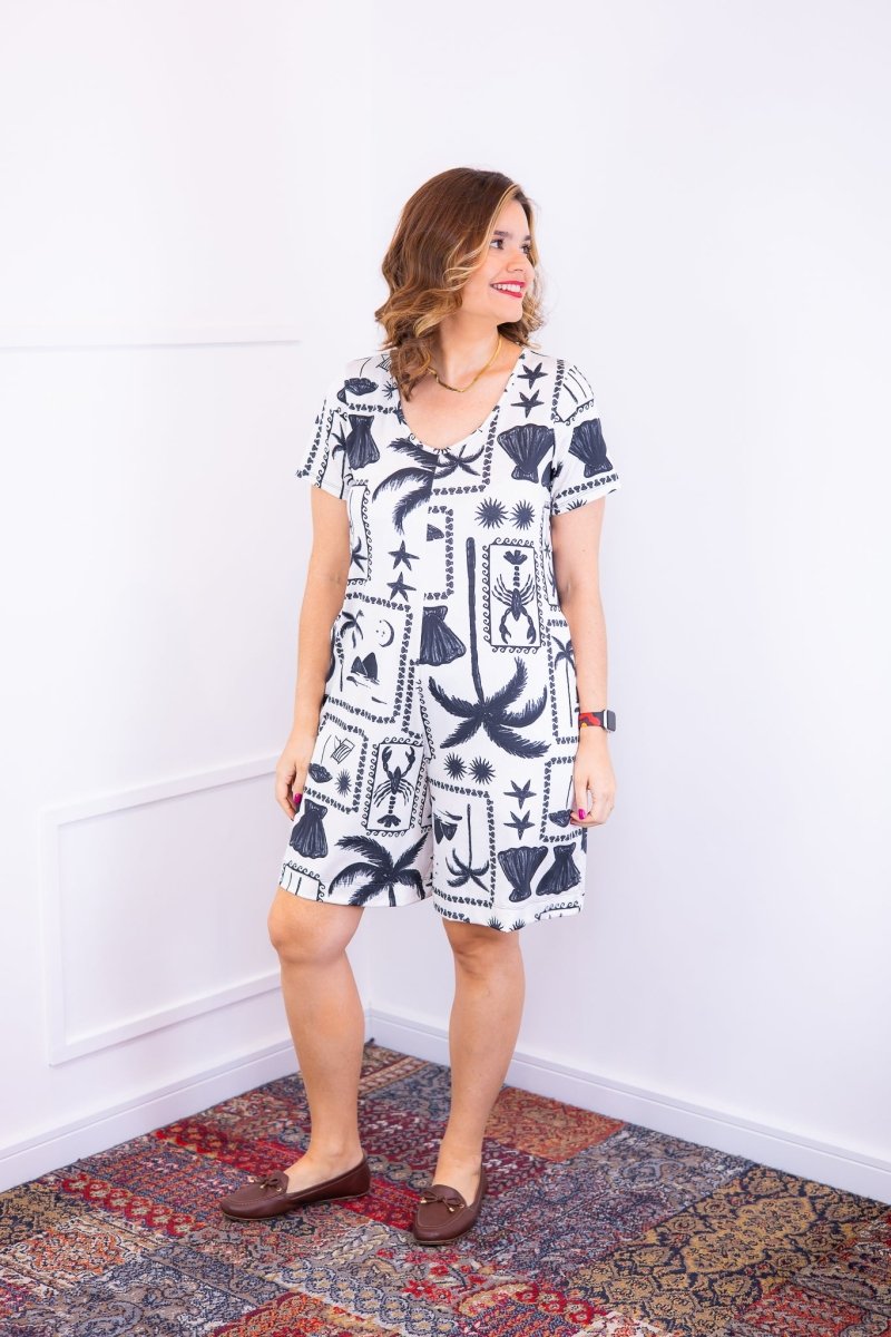 Macaquinho Jade - Midi com Mangas em Malha Confort Deluxe - Naguirre Shop