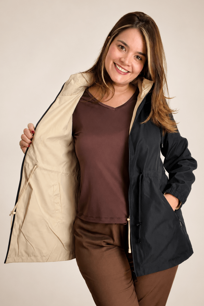 Parka Dupla Face Soft Touch Premium com Capuz - Naguirre Shop