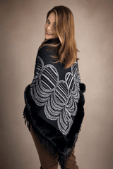 Poncho Andes com Pelúcia e Franjas - Naguirre Shop