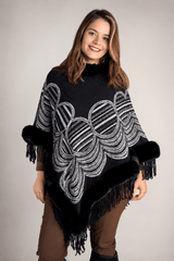 Poncho Andes com Pelúcia e Franjas - Naguirre Shop