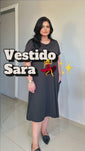 Stories de Vestido Malha Fria Midi com Manga Sara BF