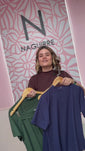 Stories de Conjunto Elizabeth - Calça Pantalona em Malha Canelada