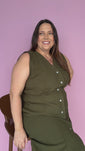 Stories de Vestido Vanessa – Midi Regata Ajustável em Viscose Marrant