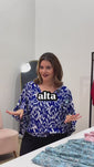 Stories de Blusa Bela - Manga Flare com Decote V em Crepe