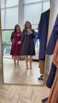 Stories de Vestido Sofia – Manga Longa com Gola Redonda Midi em Malha Confort