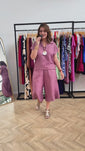 Stories de Conjunto Roberta – Blusa e Pantacourt em Linho Light