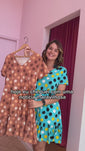Stories de Vestido com Babado Gola V e Manga Curta Verona