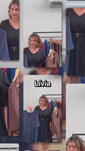 Stories de Vestido Lívia - Midi de Duas Camadas Decote V com Manga Morcego em Crepe