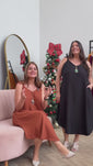 Stories de Vestido Dandara - Midi de Alça Decote V em Linho Light
