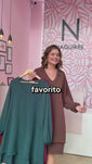 Stories de Vestido Priscila - Midi de Duas Camadas com Manga Longa em Crepe