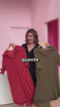 Stories de Vestido Bruna - Chemise Midi Gola V em Viscolinho