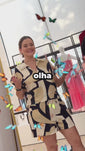 Stories de Conjunto Salvador – Bermudinha e Blusa em Crepe com Estampa Geométrica