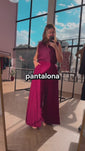 Stories de Calça Maxi Renata – Pantalona em Linho Light com Bolsos Laterais