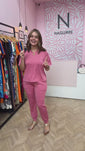 Stories de Conjunto Flórida - Malha Confort Calça e Blusa de Gola V