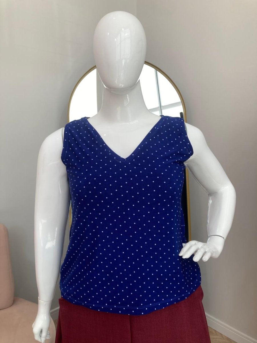 Regata Safira - Gola V em Malha Confort - Naguirre Shop