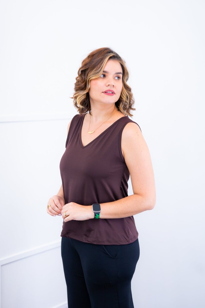 Regata Safira - Gola V em Malha Confort - Naguirre Shop