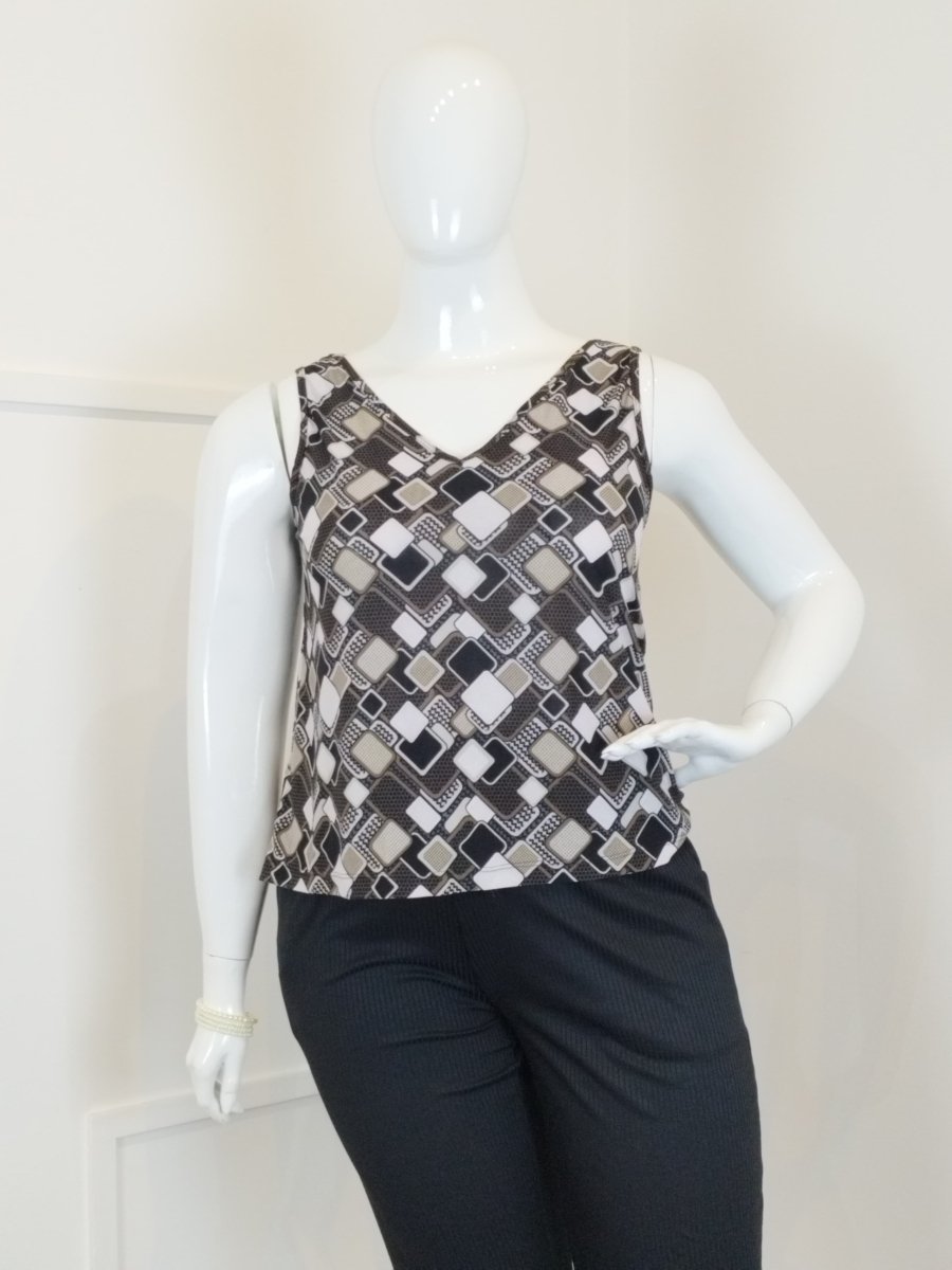 Regata Safira - Gola V em Malha Confort - Naguirre Shop