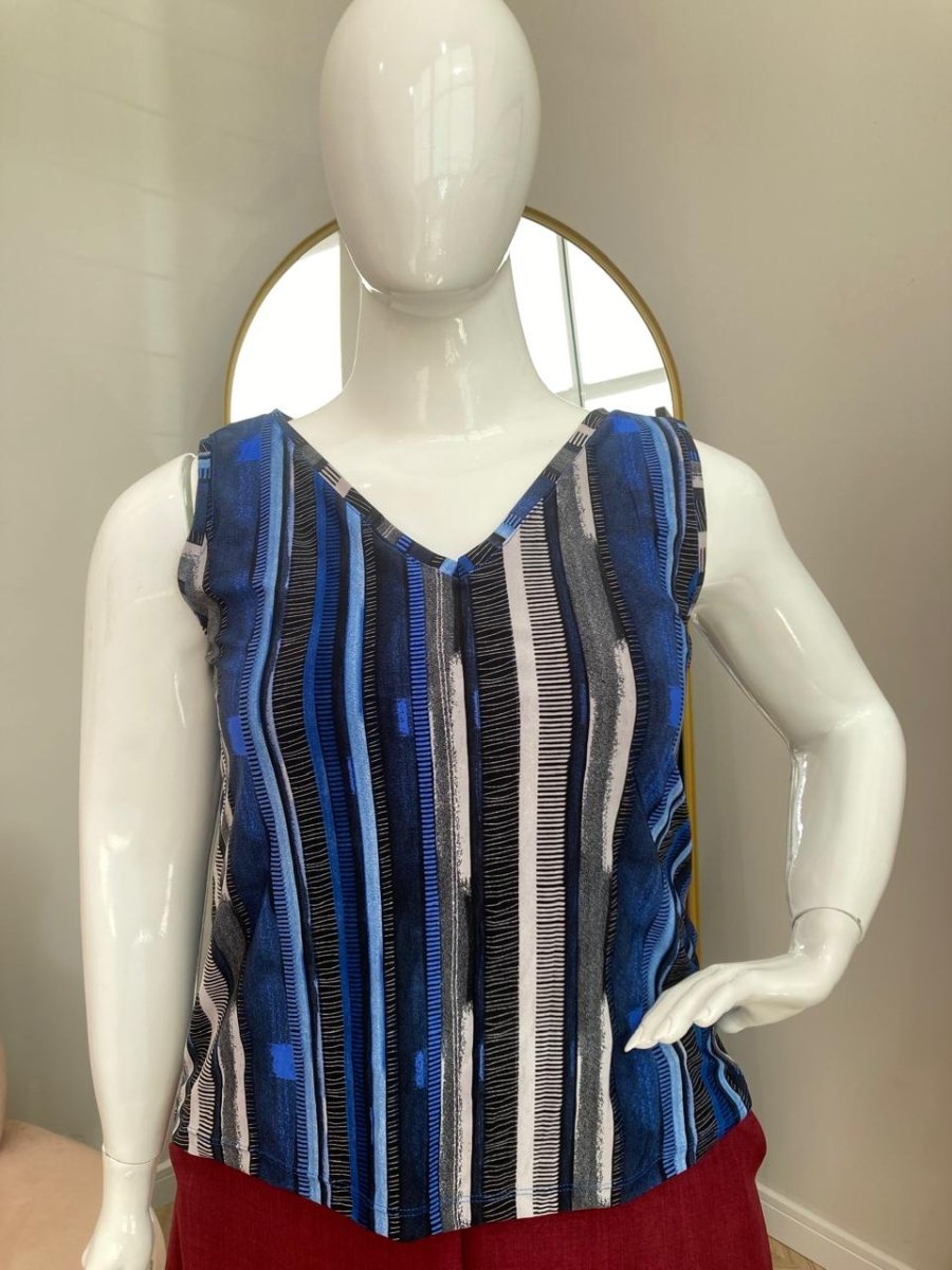 Regata Safira - Gola V em Malha Confort - Naguirre Shop