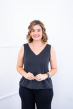Regata Safira - Gola V em Malha Confort - Naguirre Shop