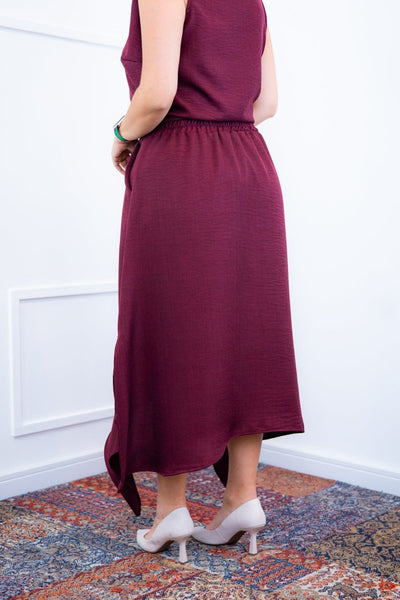 Saia Longa Luna – Com Fenda Lateral e Pontas Assimétricas em Linho Light - Naguirre Shop