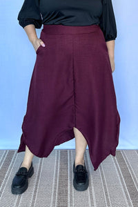 Saia Longa Luna – Com Fenda Lateral e Pontas Assimétricas em Linho Light - Naguirre Shop