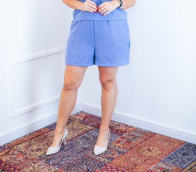 Short Tathi - Em Linho Light com Bolsos Laterais - Naguirre Shop