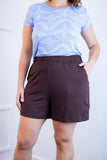 Shorts Regina - Bolsos Laterais em Malha Confort - Naguirre Shop