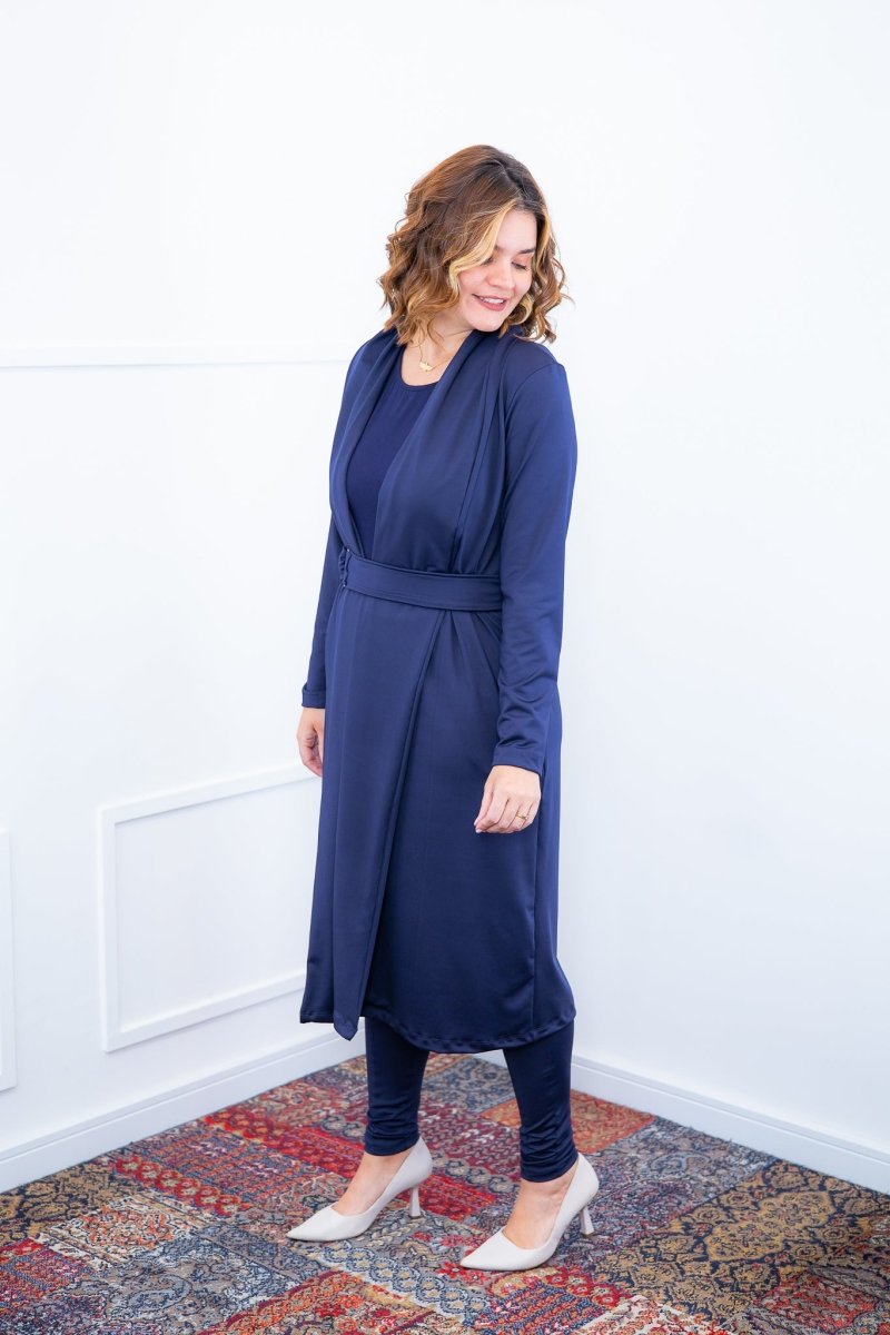 Sobretudo Majestic - Clássico de Manga Longa com Bolsos - Naguirre Shop