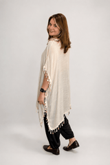 Túnica Longa Boho em Viscose 100% Natural com Bordados Oásis - Naguirre Shop