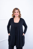 Twin Set Lúcia – Regata + Cardigan em Viscolycra com Bolsos Laterais - Naguirre Shop