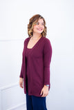 Twin Set Lúcia – Regata + Cardigan em Viscolycra com Bolsos Laterais - Naguirre Shop