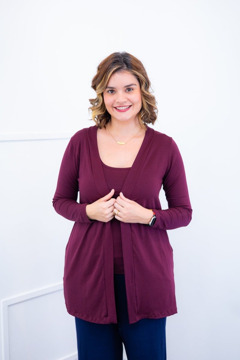 Twin Set Lúcia – Regata + Cardigan em Viscolycra com Bolsos Laterais - Naguirre Shop