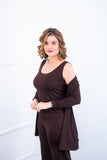 Twin Set Lúcia – Regata + Cardigan em Viscolycra com Bolsos Laterais - Naguirre Shop