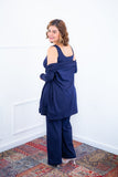 Twin Set Lúcia – Regata + Cardigan em Viscolycra com Bolsos Laterais - Naguirre Shop