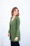 Twin Set Lúcia – Regata + Cardigan em Viscolycra com Bolsos Laterais - Naguirre Shop