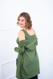 Twin Set Lúcia – Regata + Cardigan em Viscolycra com Bolsos Laterais - Naguirre Shop